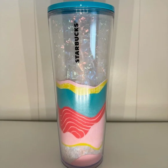 Starbucks | Kitchen | Starbucks Multi Color Pearl Shimmer Cold Cup Venti 24  Ounce Plastic Tumbler | Poshmark